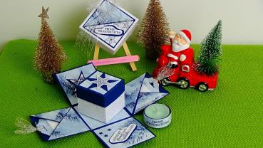 Explosionsbox- Geschenkbox zu Weihnachten / Geschenkbox / Verpackung für Geld / Geschenkbox zu Weihnachten/ Geldgeschenk